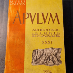 Apulum 31 Arheologie istorie etnografie 1994