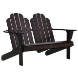 Scaun Adirondack dublu, maro, lemn
