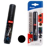 Marker creta lichida, varf 10 mm, negru, Idei