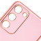 Husa eleganta din piele ecologica pentru Samsung Galaxy A14 5G cu accente aurii, Roz