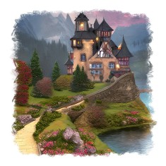 Sticker decorativ Castel, Multicolor, 55 cm, 11152ST foto