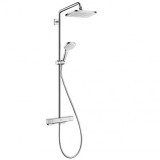 Sistem de dus cu baterie termostatata, Cool Contact, Hansgrohe Croma E280 1 jet