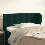 vidaXL Tăblie de pat cu aripioare verde &icirc;nchis 83x23x78/88 cm catifea 3117611