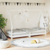 Cadru de pat pentru copii, alb, 80x200 cm, lemn masiv de pin GartenMobel Dekor, vidaXL