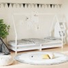 VidaXL Cadru de pat pentru copii, alb, 80x200 cm, lemn masiv de pin 834481