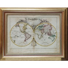MAPPE-MONDE, DESCRIPTION DU GLOBE TERRESTRE par Rizzi Zannoni - Paris, 1770