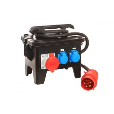 Distribuitor de putere M5 pentru santier 32A 22kW IP44 intrare cablu H07RN-F 5G6 2m fisa 5 poli 6h 32A iesire 1x priza CEE 5 poli 16A , 2 x prize CEE