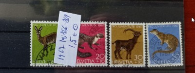 TS21 - Timbre serie - Elvetia - Helvetia 1967 Mi866-869 foto