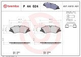 BREMBO P 44 024 PRIME LINE set placute frana,frana disc