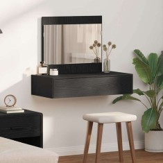 vidaXL Masă de Machiaj cu sertar Negru 83 x 40 x 70 cm Lemn compozit 865200 foto