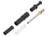 Mufă Banană 4mm 36A 600VAC Neagră