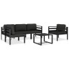 Gossi set mobilier de gradina cu perne, 6 piese, antracit, aluminiu