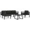 Gossi set mobilier de gradina cu perne, 6 piese, antracit, aluminiu