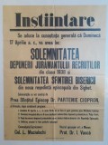 228S Afiș, 1938, solemnitatea sfințirii bisericii din noua reședință episcopală de la Sighetu Marmației dat de Leonard Mociulschi