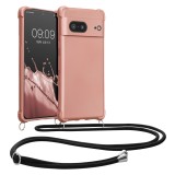 Husa Kwmobile pentru Google Pixel 7, Roz, Silicon, KWM000020JO001C, Textil, Carcasa
