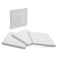 Set Tablouri Canvas, Model Alb, Dimensiuni 20x20 cm, 4 Bucăți