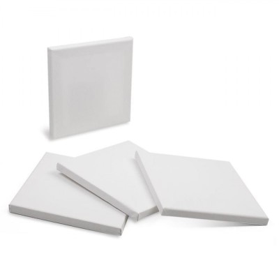 Set Tablouri Canvas, Model Alb, Dimensiuni 20x20 cm, 4 Bucăți foto