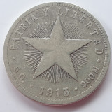 Cuba 20 centavos 1915 argint, America de Nord