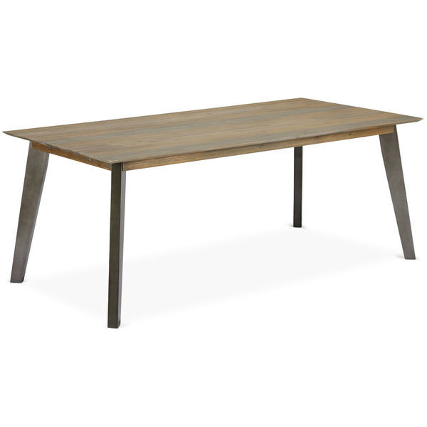 Rectangular Solid Acacia Dining Table 200x100 cm Malaga