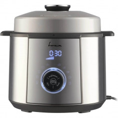 Multicooker cu gatire sub presiune FRAM FPCK-R57IX, Display LED, 3.7 L, 1100 W, 10 programe, Argintiu