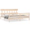 Cadru de pat cu tablie Super King Size, lemn masiv
