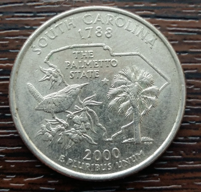(M2198) MONEDA SUA - QUARTER DOLLAR 2000, LIT. P - SOUTH CAROLINA
