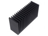 Radiator extrudat cu aripioare negru 50x160x82mm