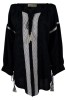 Bluza tip ie dama B23, negru/bej , marimea XL
