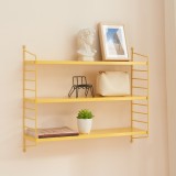 Raft perete Str&auml;ngn&auml;s 50x60x15cm otel galben mat [en.casa] HausGarden Leisure
