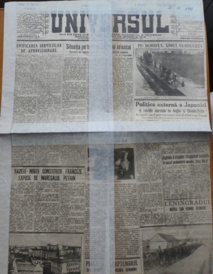 Ziarul Universul, 21 noiembrie 1941 foto