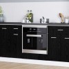 vidaXL Dulap Cuptor Incorporabil Bucatarie Modern, Stejar Negru Mat, 60x46x81.5 cm, Lemn Compozit, Corp Depozitare cu Rafturi