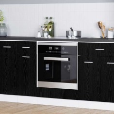 vidaXL Dulap de cuptor Stejar negru 60 x 46 x 81.5 cm Lemn compozit 863298