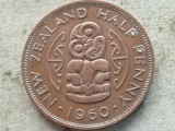 NOUA ZEELANDA- &frac12; PENNY 1960