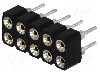 Conector 10 pini, seria {{Serie conector}}, pas pini 2.54mm, CONNFLY - DS1002-01-2*5V13-JK