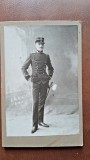 Fotografie pe carton, militar inceput de secol XX