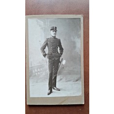 Fotografie pe carton, militar inceput de secol XX
