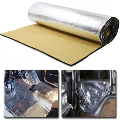 Material insonorizant auto cu strat din aluminiu, dimensiune 100cm x 100cm x foto