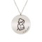 Lantisor gravat mami + bebe + data de nastere - argint 925