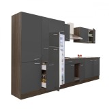 Leziter Mobilier Bucatarie Yorki 360 Modul Bloc Stejar Antracit Satinat 360cm