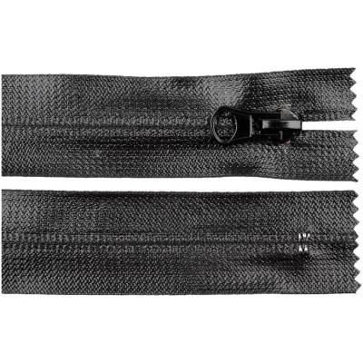Fermoar spiralat nedetasabil rezistent la apa Crisalida, 18 cm, Negru foto