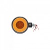 Lampa sub oglinda gabarit portocalie lumina LED tip neon