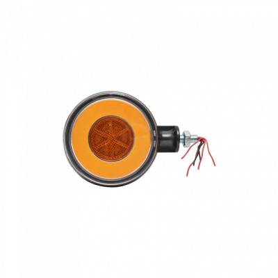 Lampa sub oglinda gabarit portocalie lumina LED tip neon foto