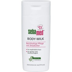 Lapte de corp, Sebamed, Body-Milk, impotriva Pielii Deshidratate si Uscate, cu Pantenol si Unt de Shea, 200ml