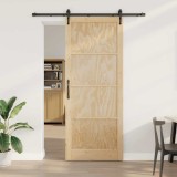 Ușa glisantă cu set de hardware 93x232 cm din lemn masiv de pin