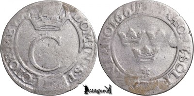 1669, 4 &amp;Ouml;re - Carol al XI-lea - Regatul Suediei foto
