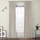 Set draperii din catifea cu rejansa din bumbac tip fagure, Madison, 150x240 cm, densitate 700 g/ml, Sand Dollar, 2 buc