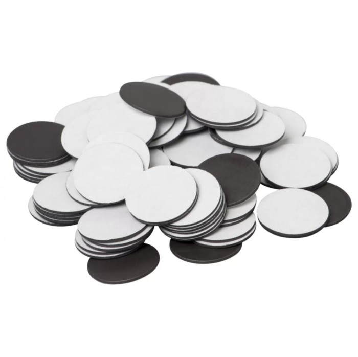 Set 100 buc Buline magnetice rotunde cu adeziv, Createur, 2.4cm