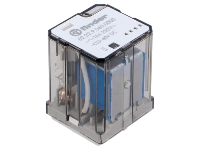 Releu electromagnetic de putere DPDT 60V DC FINDER pentru PCB, 1,3W, 120A, 400V AC