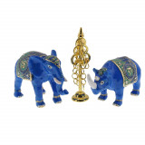 Statueta elefant si rinocer cu toiag ksitigarbha 2024, Stonemania Bijou