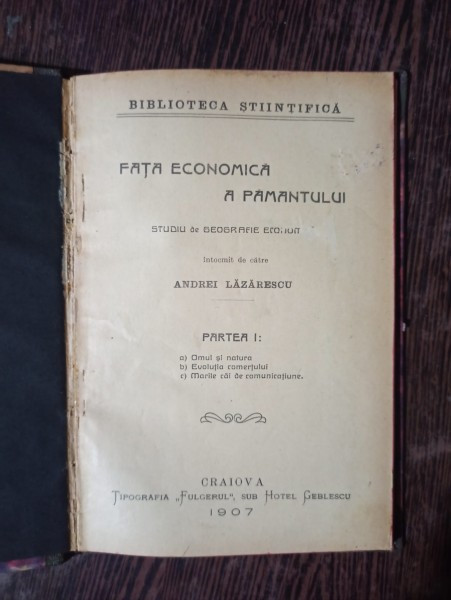 Andrei Lazarescu - Fata Economica a Pamantului